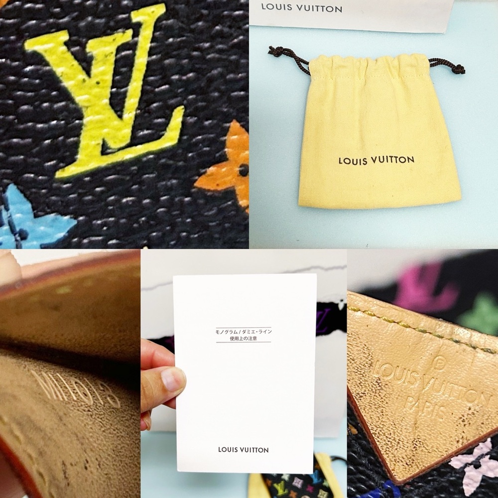 Authentic Louis Vuitton Rare Limited Edition Noir Multicolor Card / ID Holder - Picture 11 of 11